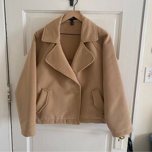 forever 21 tan beige jacket size l large
